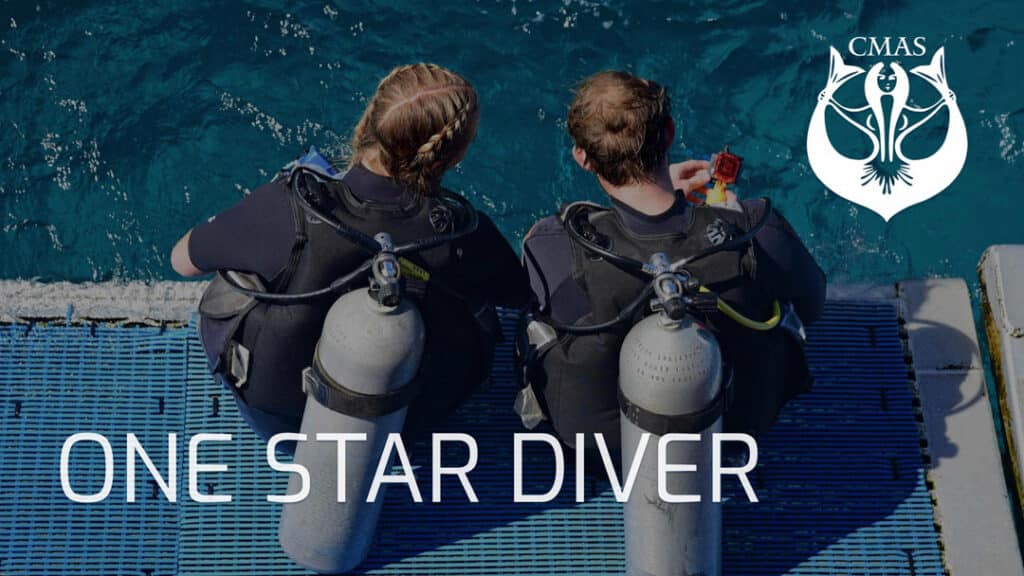 ONE STAR DIVER COVER CMAS BOOK LOGO