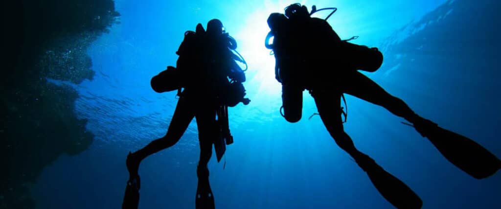 Two deep-sea divers